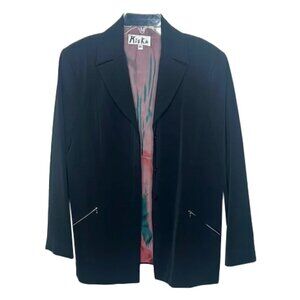 🔥🆕 MIEKA Tech Stretch black Blazer NWT Women's Jacket size 14